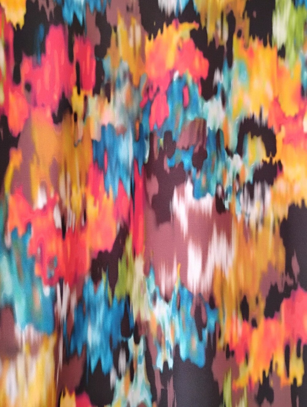 Colorful Abstract Open Front Drape Cardigan - Picture 10 of 14